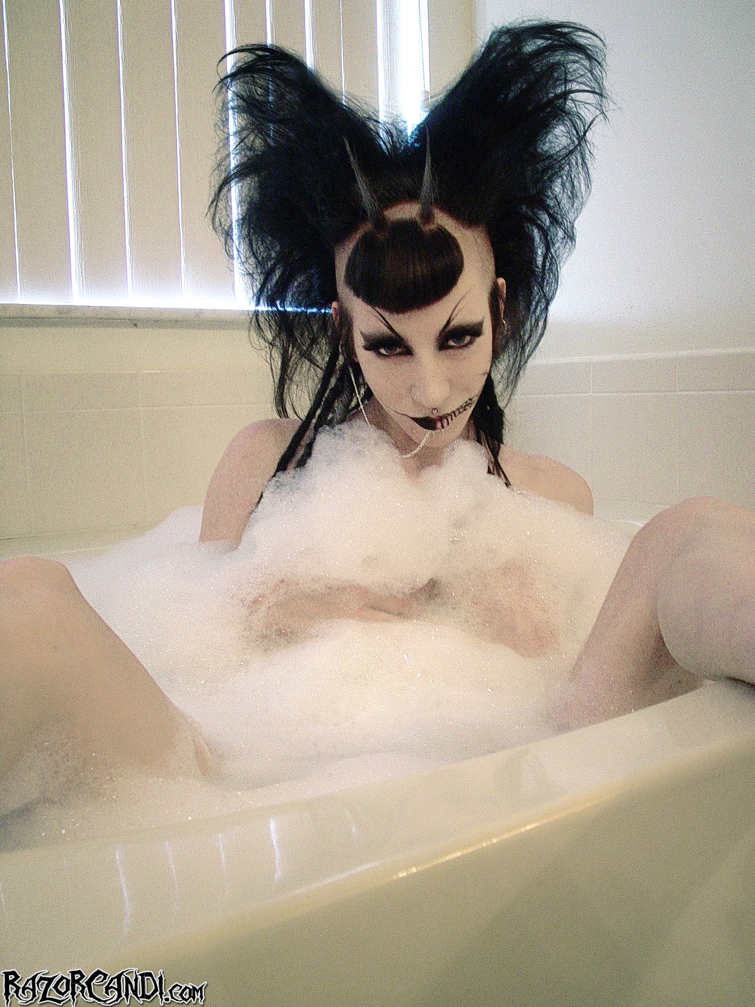 Razor Candi 'Classic Gothic Deathrock Beauty in Bubble Bath' starring Razor Candi (Photo 6)
