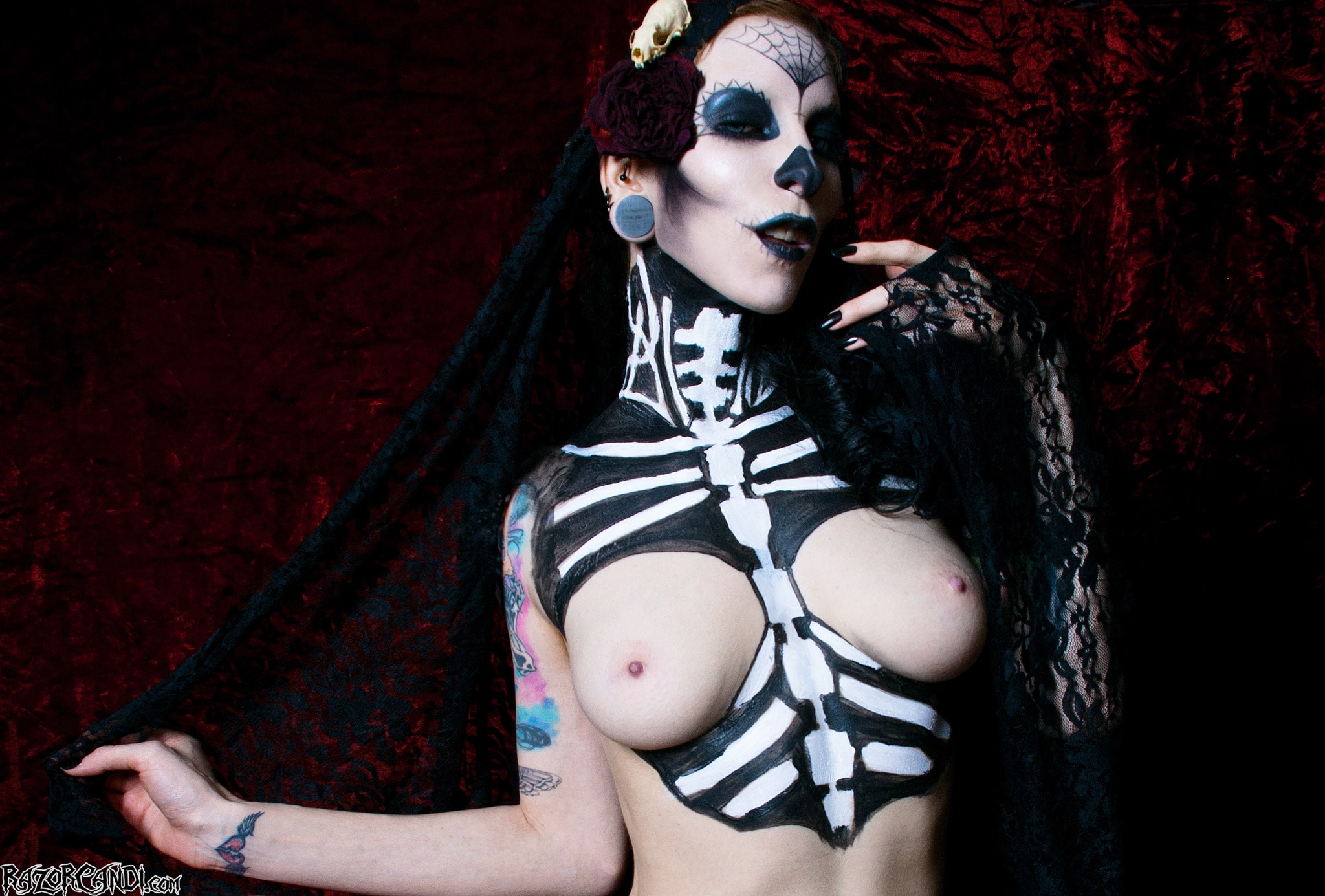 Razor Candi 'Dia de Los Muertos Style Skeleton Babe' starring Razor Candi (Photo 3)