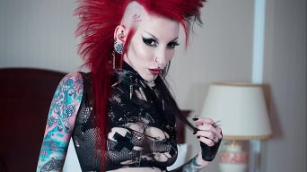 Razor Candi in 'Tattooed Punk babe with mohawk shows off her great ass'